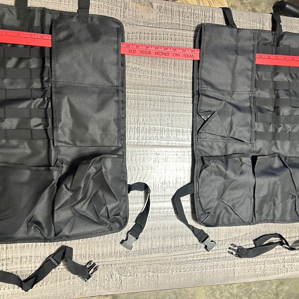 Black Tactical Car Seat Organizers Universal Fit